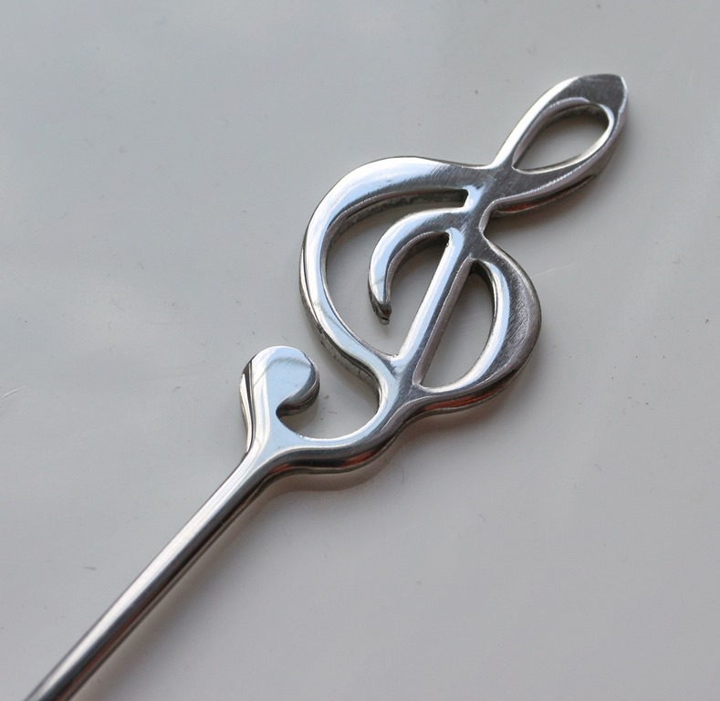 Чайная ложка  "Скрипичный ключ" 15 см ("серебро")